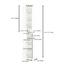 Slim Tall Bathroom Storage Cabinet With Adjustable Shelves