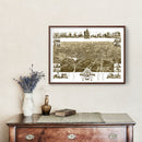 Vintage Map of Brockton, Massachusetts 1882