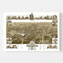 Vintage Map of Brockton, Massachusetts 1882
