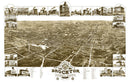 Vintage Map of Brockton, Massachusetts 1882