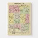 Vintage Map of Jefferson County, Kansas 1887