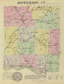 Vintage Map of Jefferson County, Kansas 1887