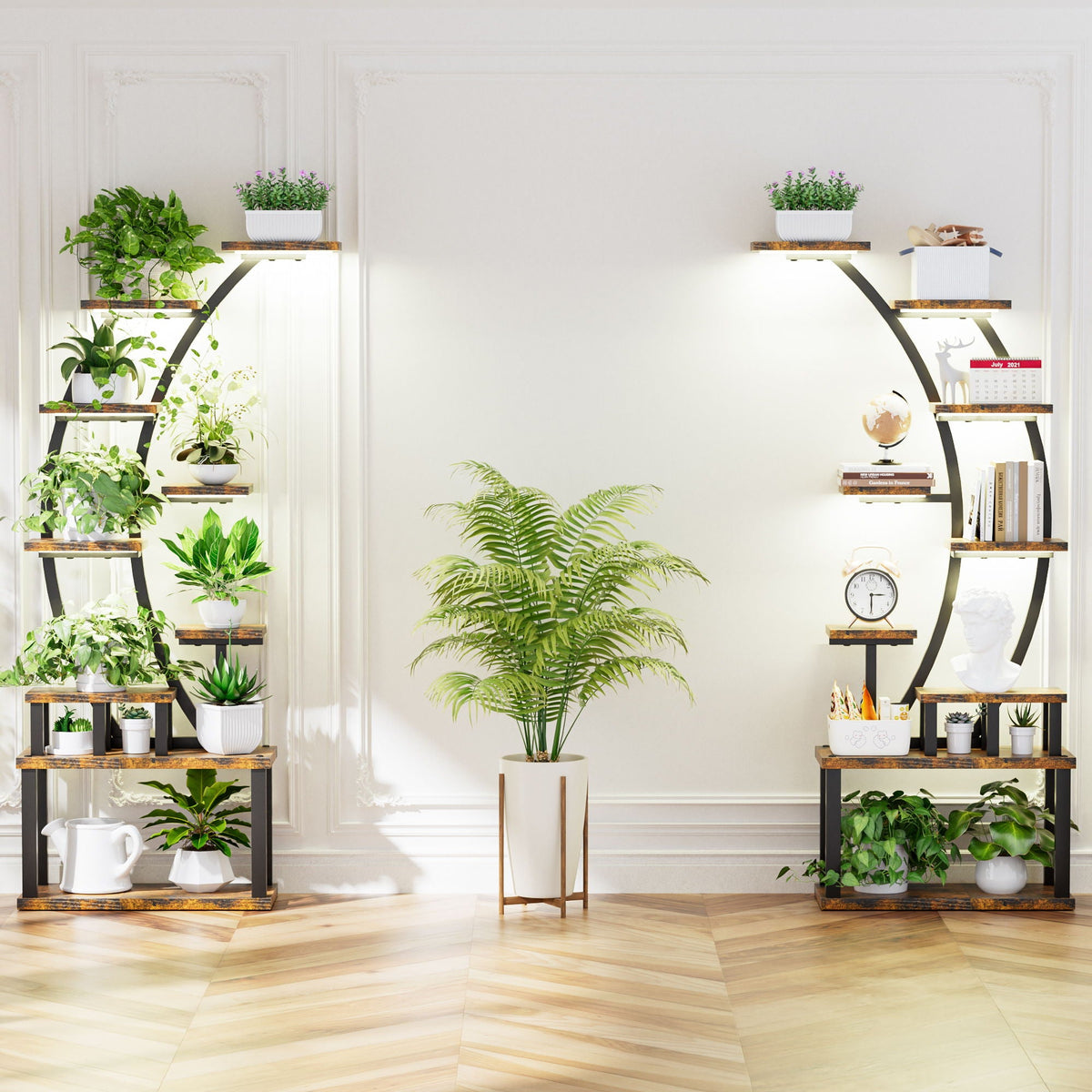 9 Tiered Indoor Plant Stand With 5 Adjustable Grow Lights, photo 9 of 29