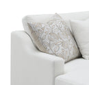 Valiant Chenille Sectional Sofa With 4 Pillows - Ivory