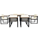 7 Pieces Outdoor Dining Set Patio Dining Table And Chair Set With And Removable Cushions For Patio by HouseOfZazla