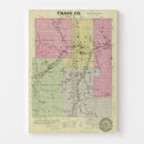 Vintage Map of Chase County, Kansas 1887