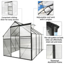 Polycarbonate house Raised Base And Anchor Aluminum Heavy Duty Walk-In houses For Outdoor Backyard In All Season