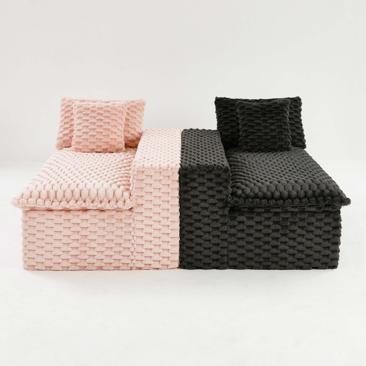 Multifunctional Sofa Pink Black, Fits 4 People, photo 30 of 40