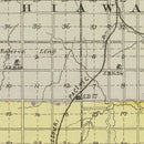 Vintage Map of Brown County, Kansas 1887