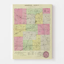 Vintage Map of Anderson County, Kansas 1887