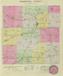 Vintage Map of Anderson County, Kansas 1887