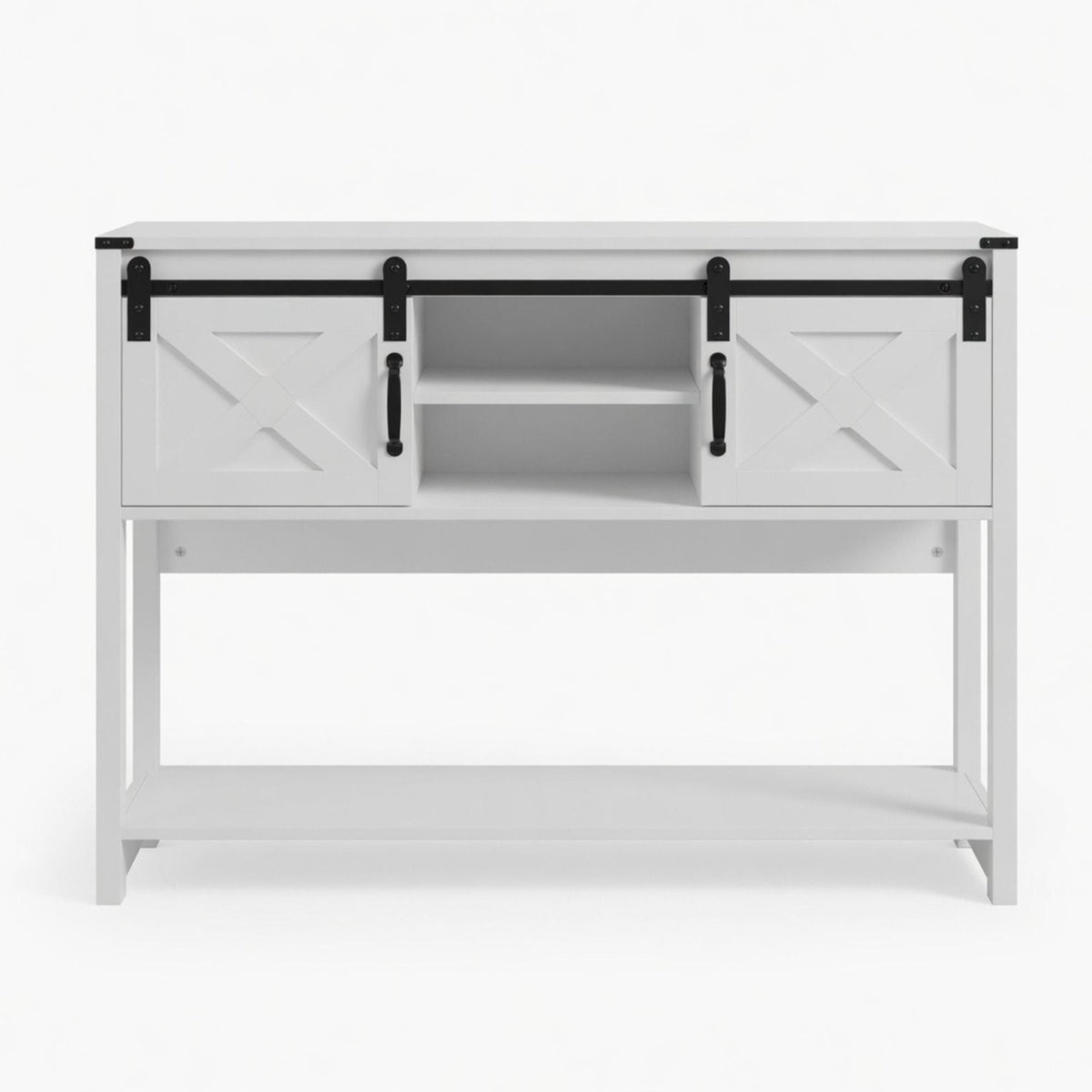 Farmhouse Entryway Table With Sliding Barn Door, photo 3 of 40