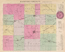 Vintage Map of Harper County, Kansas 1887