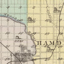 Vintage Map of Coffey County, Kansas 1887