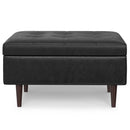 Shay - Large Square Coffee Table Storage Ottoman Mid-Century Style by Unique Piece Furniture