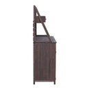 Potting Bench With 5 Drawer Storage And Slatted Back Panel, Garden Workstation - Brown by HouseOfZazla