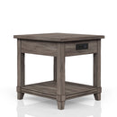 End Table With Storage Drawer Usn - Gray by HouseOfZazla