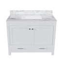 43" Bathroom Vanity, Multi Functional Cabinet - White by Unique Piece Furniture