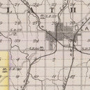 Vintage Map of Johnson County, Kansas 1887