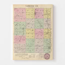 Vintage Map of Labette County, Kansas 1887