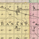 Vintage Map of Labette County, Kansas 1887