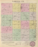 Vintage Map of Labette County, Kansas 1887