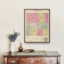 Vintage Map of Woodson County, Kansas 1887
