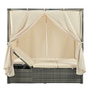 Adjustable Sun Bed With Curtain, High Comfort, With 3 Colors