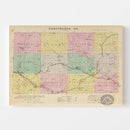 Vintage Map of Chautauqua County, Kansas 1887