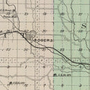 Vintage Map of Chautauqua County, Kansas 1887