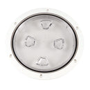 Beckson 8" Clear Center Screw-Out Deck Plate - White