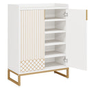 5 Tiers Shoe Storage Organizer With Doors by HouseOfZazla