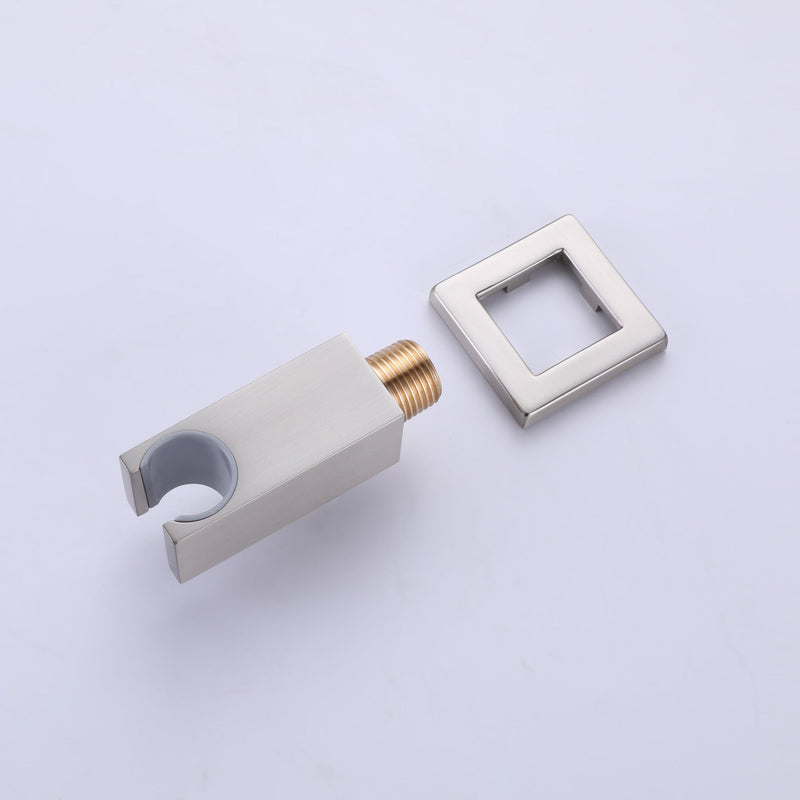 2 Functions Complete Shower Fixtures, 3 Knob Handles Complete Shower Systems, 10 inches Brushed Nickel - 2W03