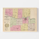 Vintage Map of Shawnee County, Kansas 1887