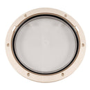 Beckson 8" Clear Center Pry-Out Deck Plate - Beige