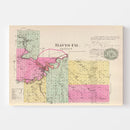 Vintage Map of Davis County, Kansas 1887