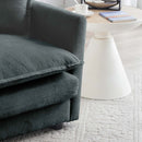 Comfy Deep Single Seat Sofa Upholstered Reading Armchair