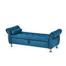 Storage Bench With Crystal Buttons And 1 Pillow For Bedroom by HouseOfZazla
