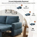 Convertible Sofa Bed Loveseat With Adjustable Backrest And USB Ports by HouseOfZazla
