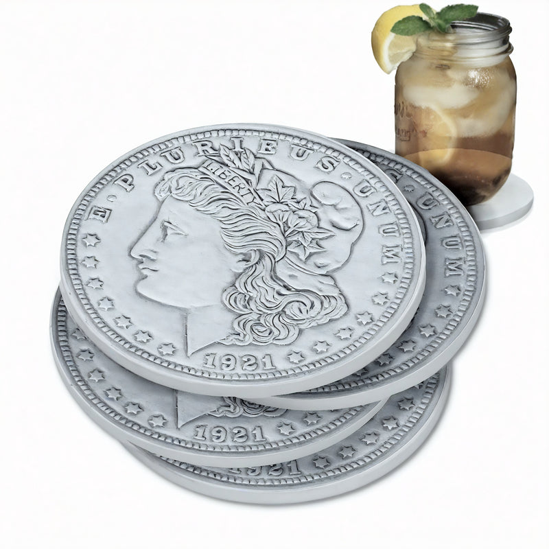 Silver Dollar Drink Coasters