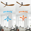 66" Misael Propeller Industrial DC Motor Ceiling Fan with LED Lighting