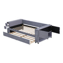 Upholstered Bed With Storage And Twin Trundle, USB Charging Ports by Unique Piece Furniture