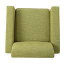 Nebulize Upholstered Fabric Club Chair With Button Tufted And Square Off Arm And Back by HouseOfZazla