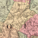 Vintage Map of Middlesex County, Massachusetts 1871