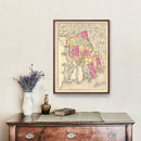 Vintage Map of Bristol County, Massachusetts 1871