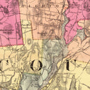 Vintage Map of Bristol County, Massachusetts 1871