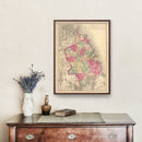 Vintage Map of Plymouth County, Massachusetts 1871