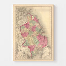 Vintage Map of Plymouth County, Massachusetts 1871