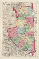 Vintage Map of Carroll County, New Hampshire 1877