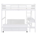 Full Over Full Bunk Bed With Desk